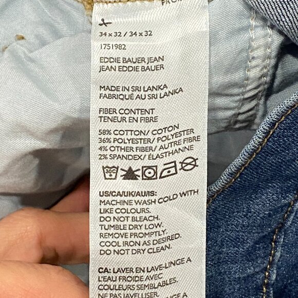 Eddie Bauer Jeans Mens 34 x 32 Straight Leg Medium Wash Denim Pants - Picture 10 of 16